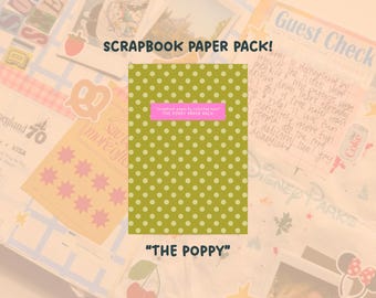 The Poppy Paper Pack | Junk Journal and Scrapbook Paper Crafts