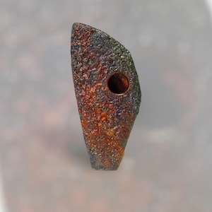 Raku ceramic sculptural vessel &quot;Sentinel&quot;