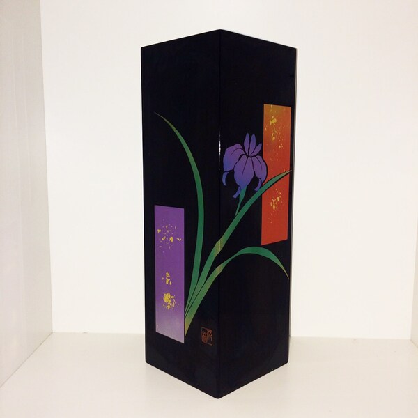 Black and Gold Japanese Vase Etsy