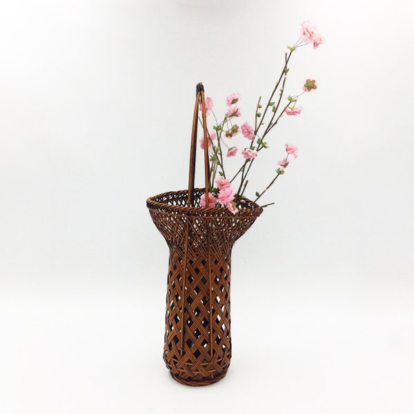 Flower Basket Vase Etsy