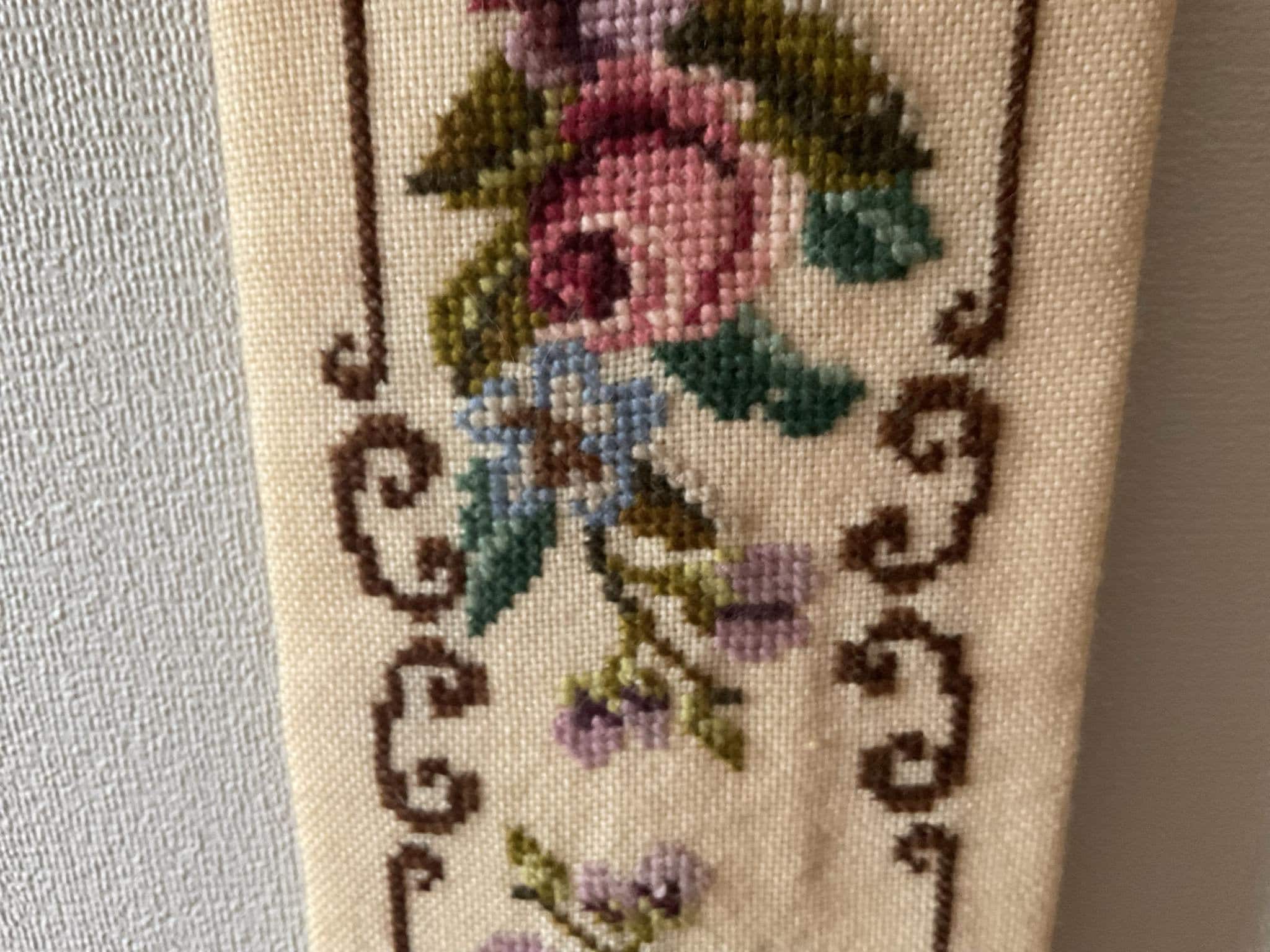 ヴィンテージ ノルウェー ニードルタペストリー 刺繍 クロスステッチ