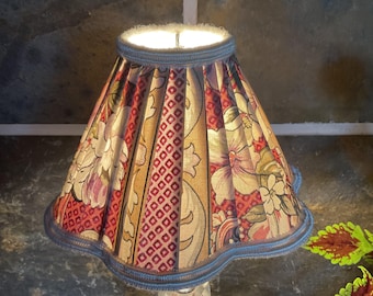 Lot 3 Vintage plissierte Lampenschirme für Tischlampe