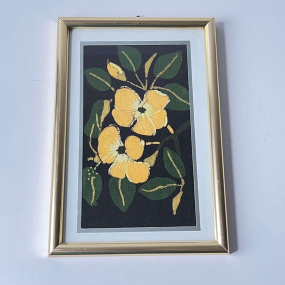 木枠の花の絵画 木枠付きの「花」のオリジナル絵画2枚セット。 - Etsy 日本