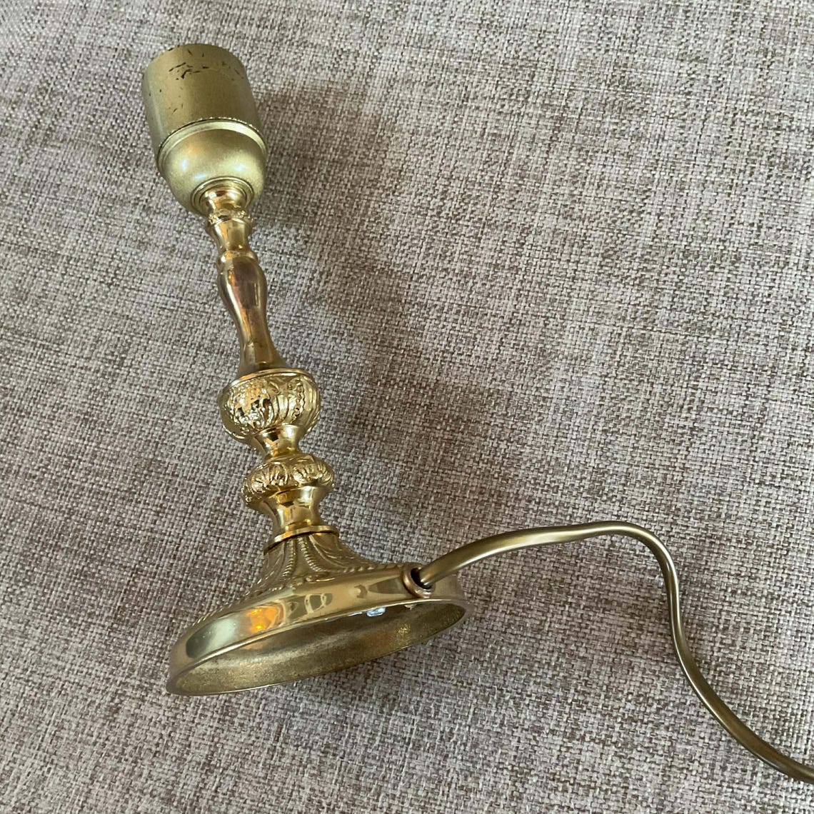 Vintage Brass Ornate Table Lamp Base Home Decor, foto 3 di 5