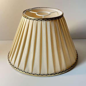 Simply Off White Ivory Pleated Fabric Lamp Shade