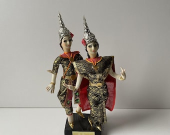 タイ伝統衣装のアートフィギュア 舞踏人形 タイ伝統衣装のアート