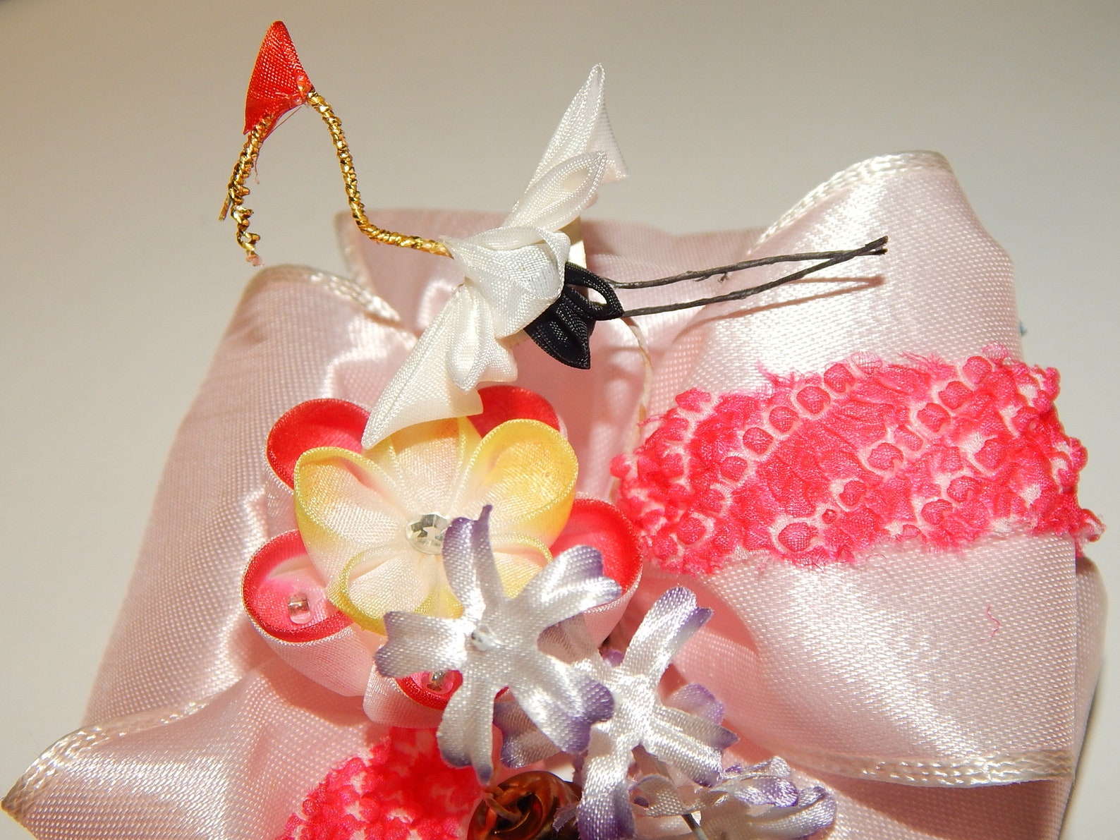 Vintage Japanese Hair Accessories Tsumami Zaiku Kanzashi Red Etsy