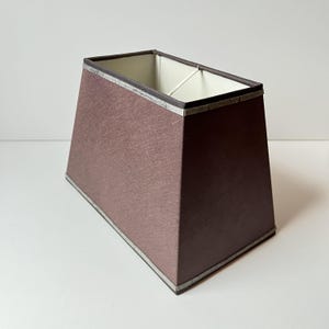 Simply Brown Fabric Vinyl Rectangular Lamp Shade