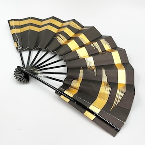 Abanico de papel plegable japonés "sensu 空" de Kioto, decoración asiática para el hogar