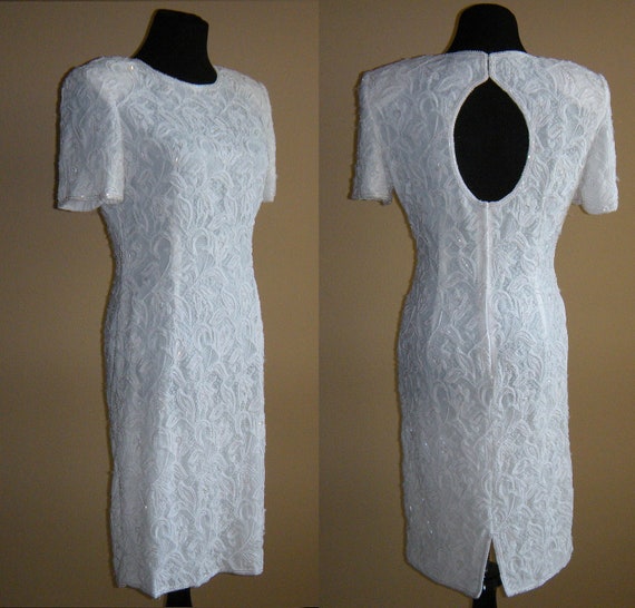 papell boutique evening beaded dress