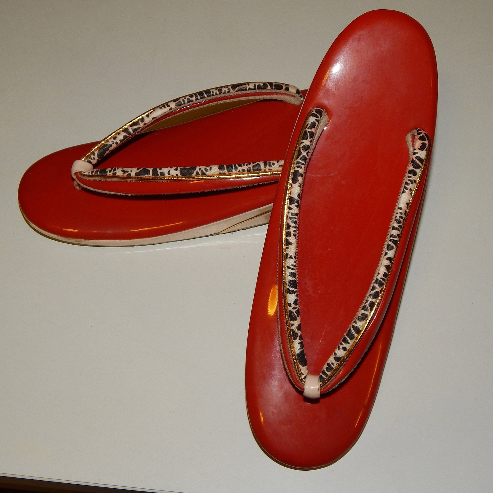 Red Zōri Sandals Japanese Shoes Geisha costume Etsy