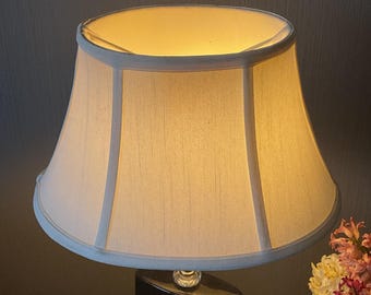 Off White Ivory Fully Lined Fabric Lamp Shade for Table Lamp with defect