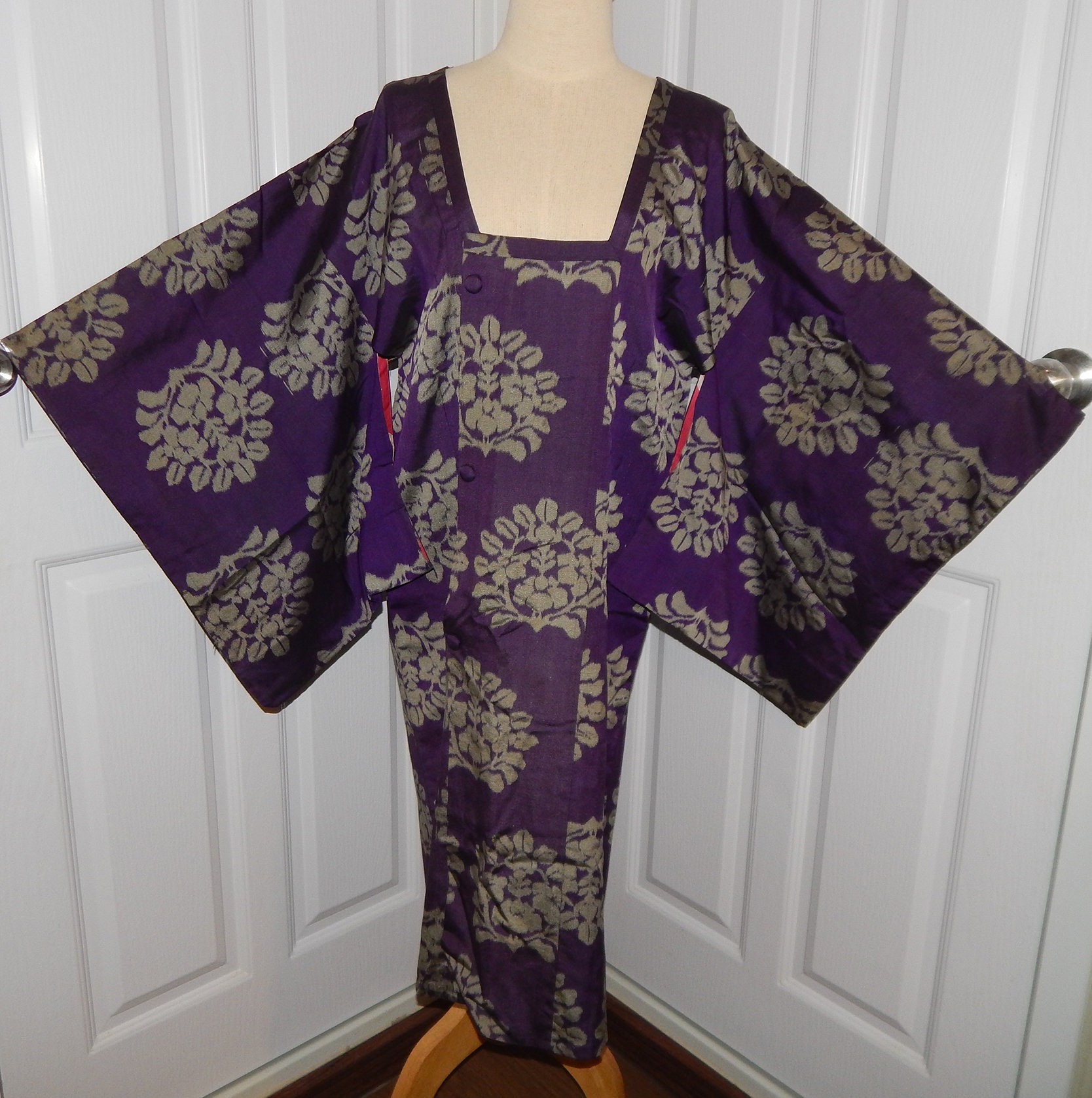 Vintage Japanese Kimono Haori Long Jacket Robe Etsy