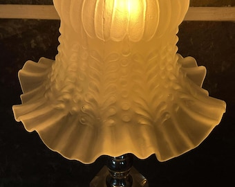 Vintage Art Nouveau Flower Frosted Glass Lamp Shade Replacement