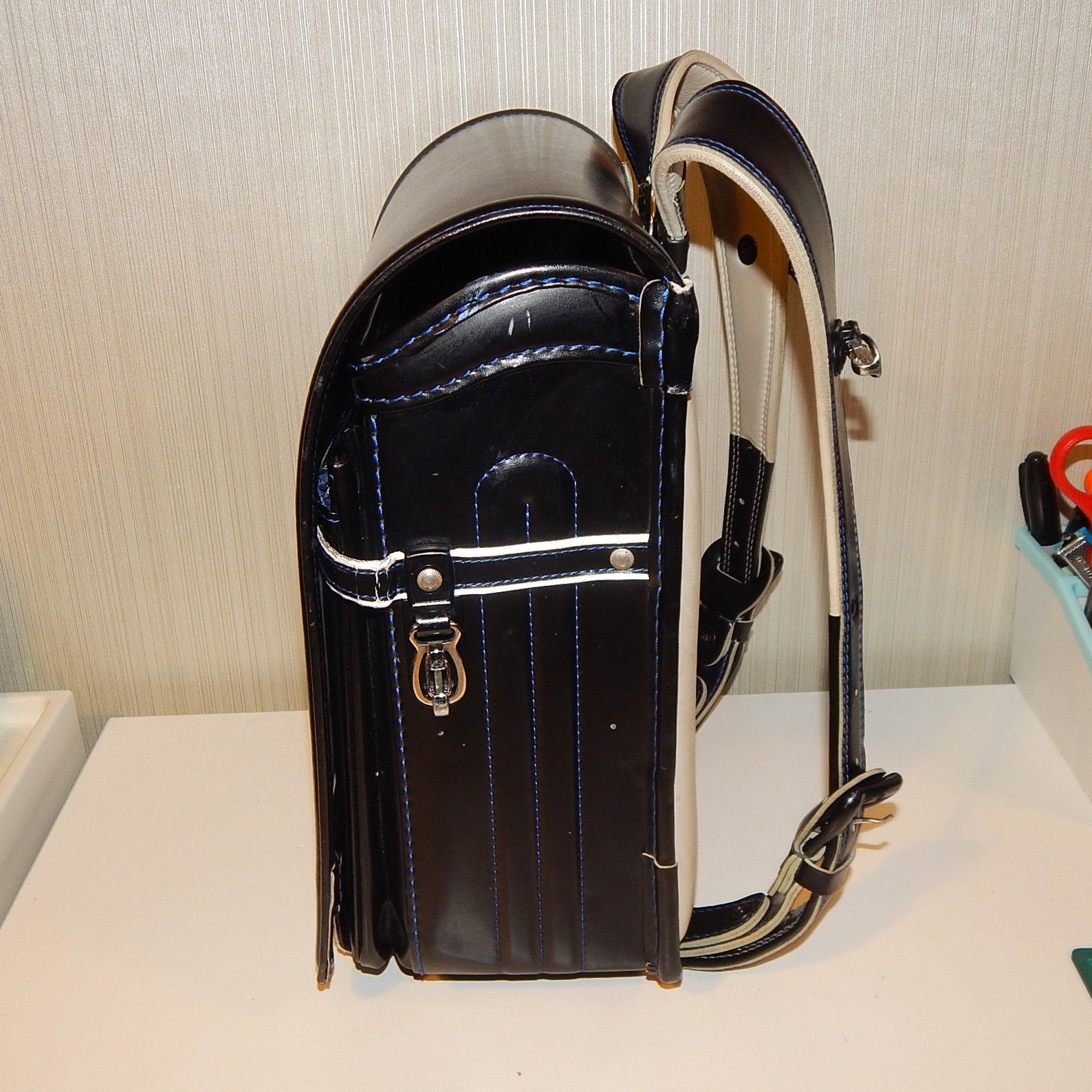 Black Japanese Student School Backpack Bag Randoseru Etsy