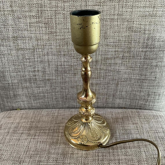 Vintage Brass Ornate Table Lamp Base Home Decor