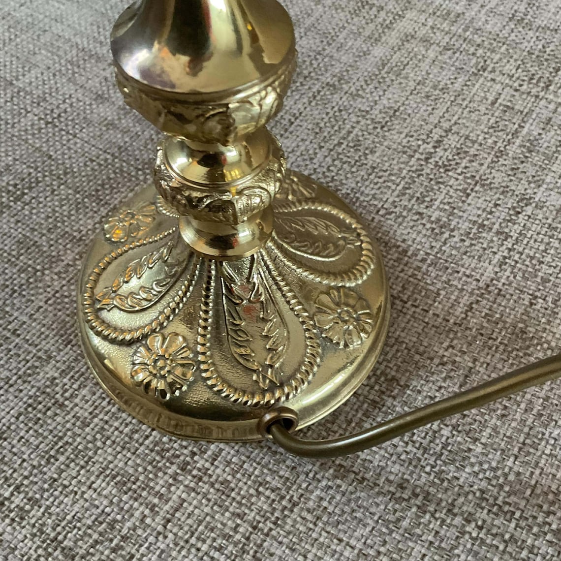 Vintage Brass Ornate Table Lamp Base Home Decor, foto 4 di 5