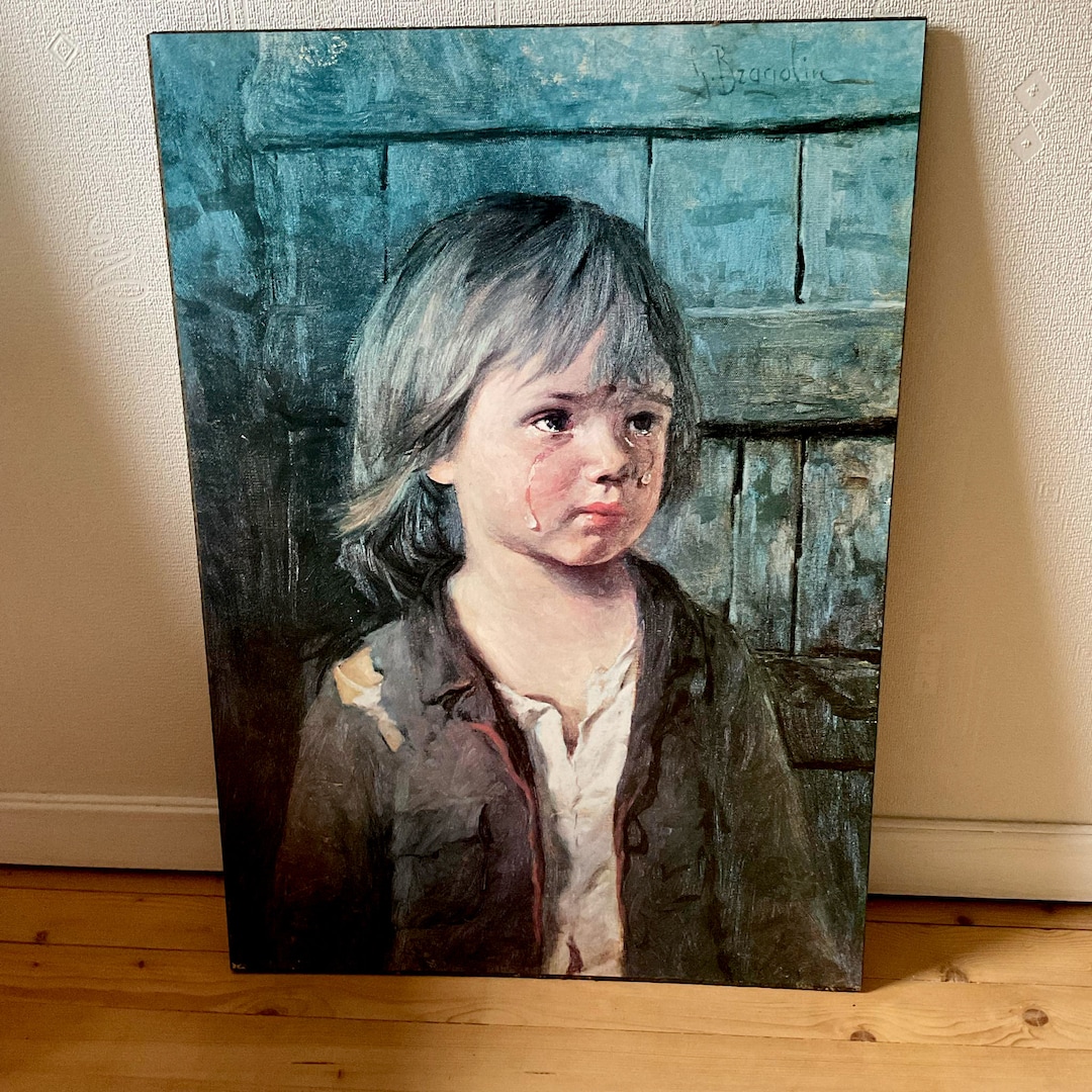 vintage-1970s-art-print-of-a-crying-boy-by-giovanni-bragolin-bruno