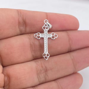 925 Sterling Silver Cross Necklace | Silver Cross Necklace | Christian Necklace | Crucifix Pendant | Cross Charm | Dainty Cross Necklace