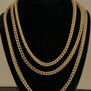 18k Vergoldete Edelstahl Franco-Kette/ Gold Franco-Kette/Herren Gold Kette/Herren Kette Link In Vergoldet/Herren Kette in vielen Längen