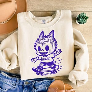 Pakiet clipartów Labubu Monster: pliki wektorowe PNG i SVG dla Cricut (do pobrania cyfrowego)