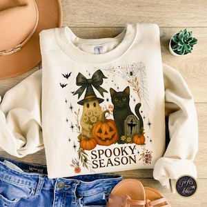 Spooky Season PNG, Vintage Halloween Clipart | Creepy Cute Ghost Graphic | Retro Fall Sublimation Design | Halloween Shirt PNG | Pumpkin PNG