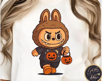 Kawaii Labubu Clipart: Summerween PNG SVG - Cartoon Character (Digital Download)