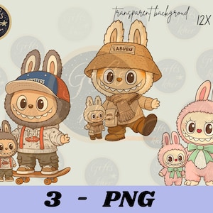 labubu designs png, labubu PNG SVG Bundle, Cute Labubu Clipart labubu png prints, Cartoon Character Vectors labubu shirt Silhouette Projects