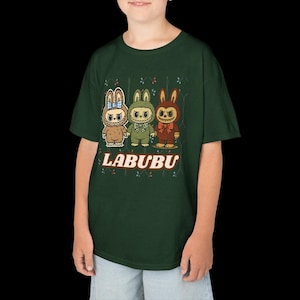 Labubu Shirt, Cute Cartoon T-Shirt, Aesthetic Kawaii Tee, Gift for Her, Soft Graphic Kids Tee, Trendy Cute Shirt, Custom Labubu Design