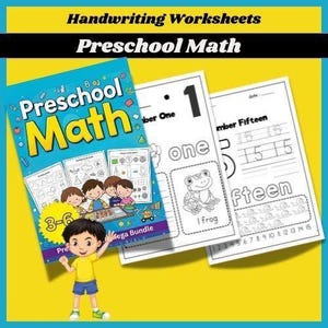 Preschool Math Workbook Printable | Numbers, Counting, Tracing & Activities | Homeschool and Classroom Worksheets pages
