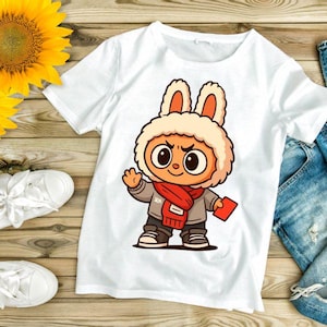 Kawaii Labubu Clipart: Summerween PNG SVG - Cartoon Character (Digital Download)