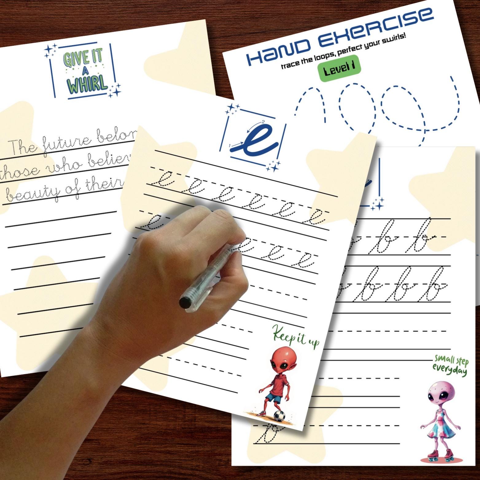 We come in peace! Join us on an outer space adventure to master cursive writing!