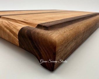 Cutting Board - Teak & Quilted Maple