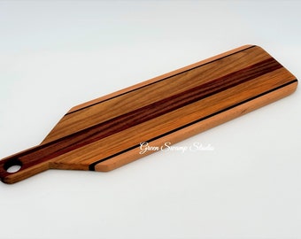 Charcuterie / Bread Board - Teak, Padauk, Wenge, Oak & Canarywood