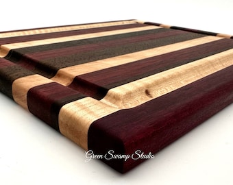 Cutting Board - Quilted Maple, Purpleheart & Walnut