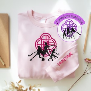 Hun.trix Embroidered Sweatshirt, Kpop Hunters Embroidered Crewneck, Demon Hunter Anime, Rumi Mira Zoey, Huntrx and Sajaboys fan gift