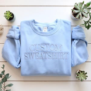 Custom Embroidered Sweatshirt, Personalized Crewneck, Custom Text Embroidered hoodie, varsity style, college shirt, Bachelorette party gift