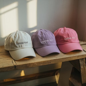 Custom Text Embroidered Hat, Your Text Here, Cool Quote Cap, Vintage Baseball Hat, Custom Trucker Hat, Personalized Gift, Custom Dad Cap