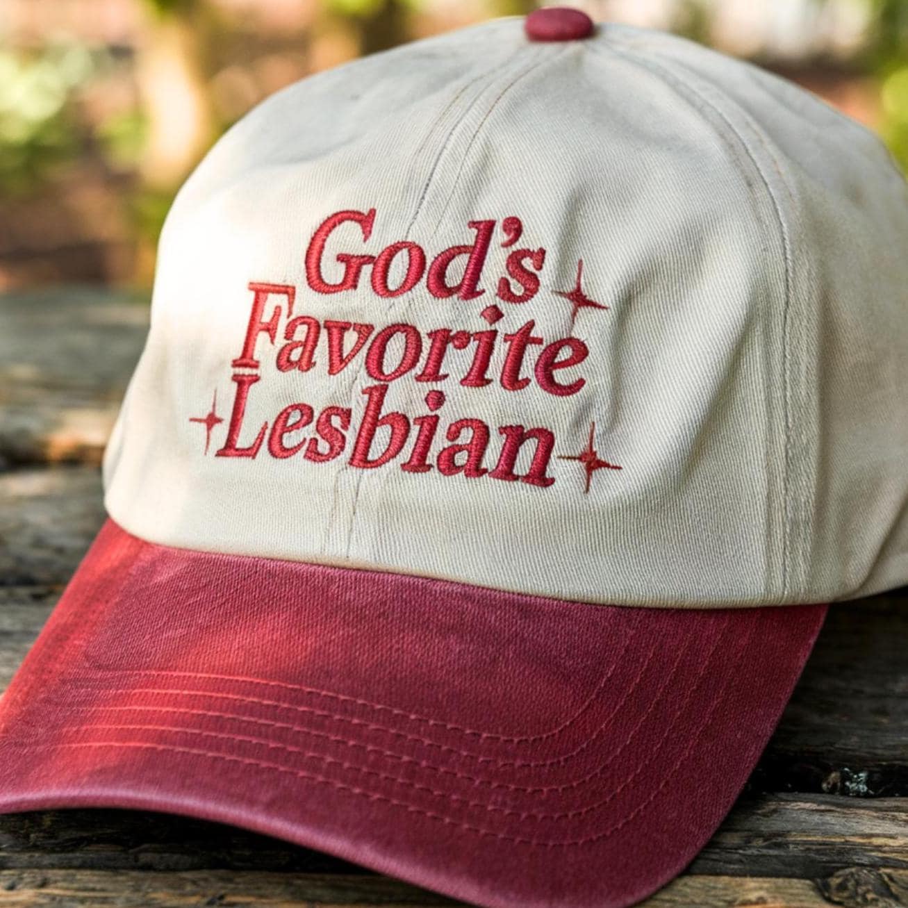 God's Favorite Lesbian Embroidered Hat, Be Kind of a Bitch