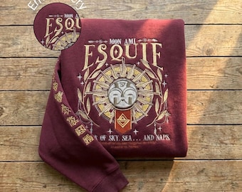 Embroidery Esquie Clair Obscur Expedition 33 Sweatshirt, Expedition 33 Sweatshirt, Clair Obscur: Expedition 33 Shirt, Expedition 33 Merch