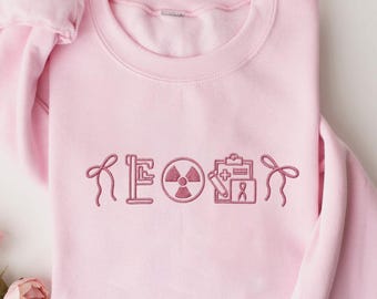 Embroidered Xray Tech Sweatshirt, Coquette Radiology Sweatshirt, Xray Tech Gift, Rad Tech Sweatshirt, Rad Tech Gift, Healthcare Appreciation