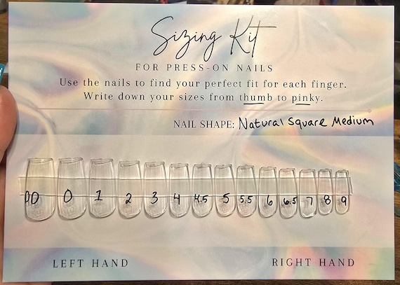 Press On Nail Sizing Kit