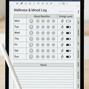 ADHD digitale planner, ongedateerd weekblad voor GoodNotes, OneNote (2026-2027)