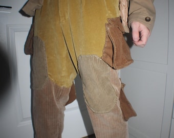 1of1 Brown Gold Patchwork Cargo Pants