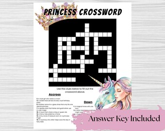 Cruciverba della principessa unicorno: gioco per feste di compleanno da favola (scheda di attività scaricabile in PDF)
