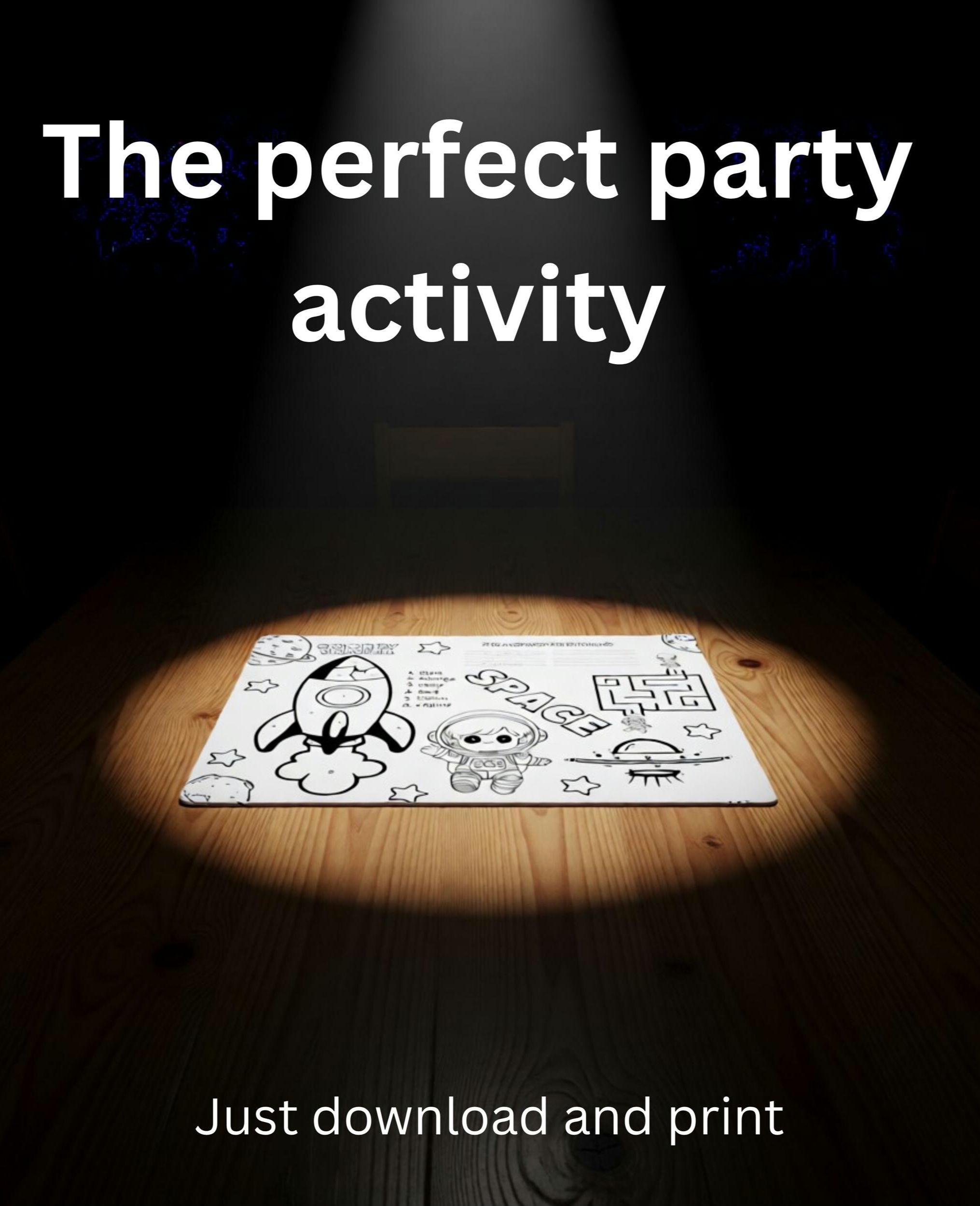 Alien Activity Sheet Printable for Kids – Space Coloring Page, Maze ...