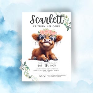 Highland Cow Invite