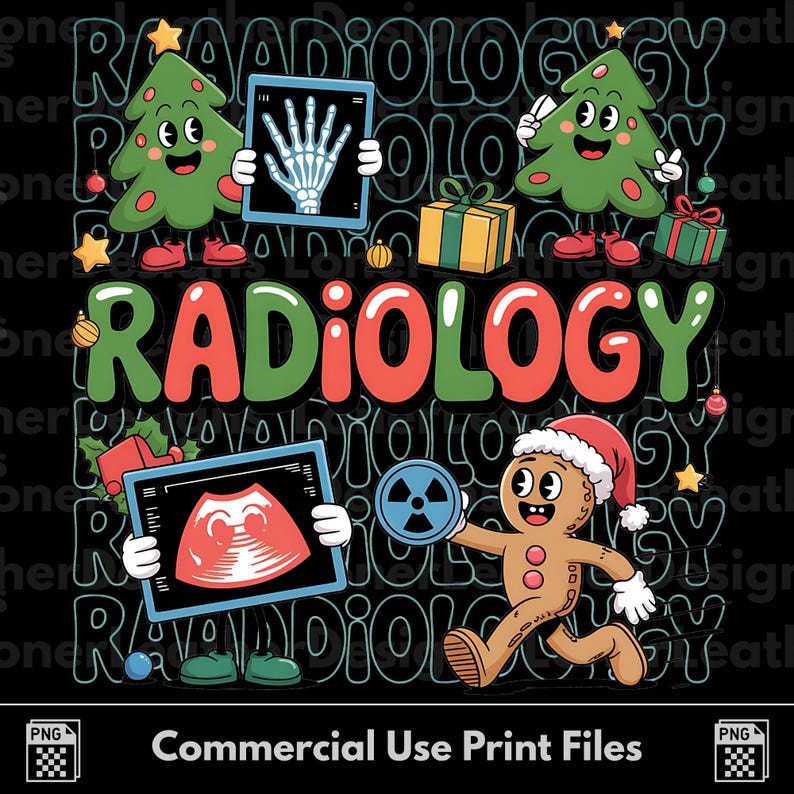 Cute Christmas Radiology PNG Clipart | Festive Radiologic Tech Holiday ...