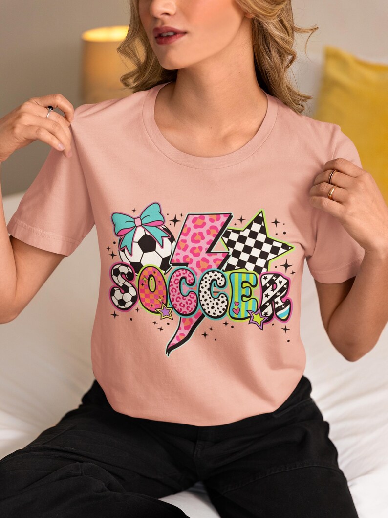 Soccer PNG | Soccer Sublimation | Flirty Soccer Bow PNG | Girls Game Day Design | Pink Preppy Sports Clip Art image 5