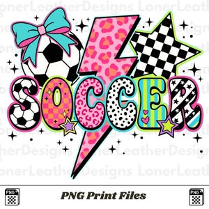 Soccer PNG | Soccer Sublimation | Flirty Soccer Bow PNG | Girls Game Day Design | Pink Preppy Sports Clip Art image 2